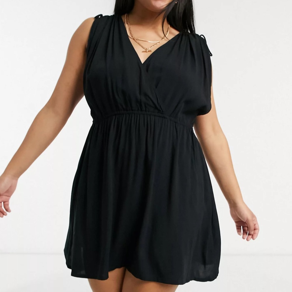 ASOS Curve Mini Faux Wrap Lightweigt Beach Dress Swimsuit Coverup Plus Size 20
